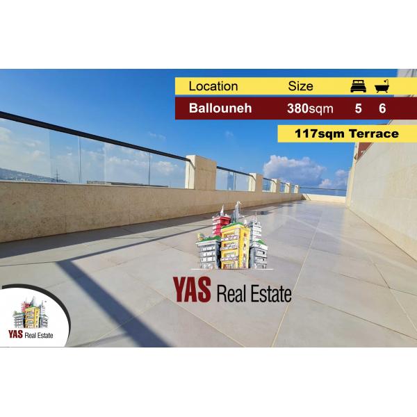 Ballouneh 380m2 Duplex | 117m2 Terrace | New | High-End | Prime | Panoramic View | 