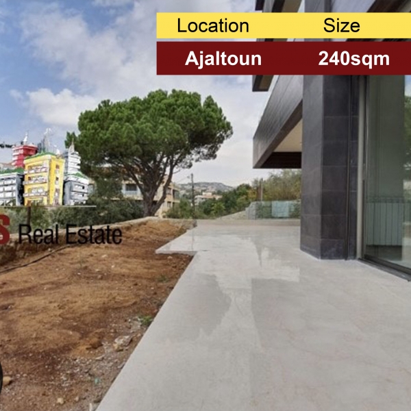 Ajaltoun 240m2 | 130m2 Garden | High-end | Brand New | Panoramic View |