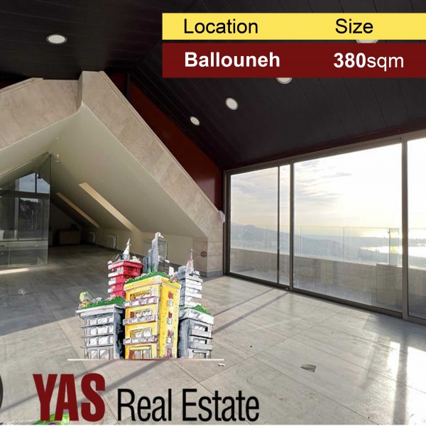 Ballouneh 380m2 Duplex | High-End | Impressive View | New | Catch | 