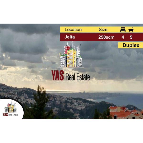 Jeita 250m2 Duplex | New | Astonishing View | Luxurious | Private Street | 