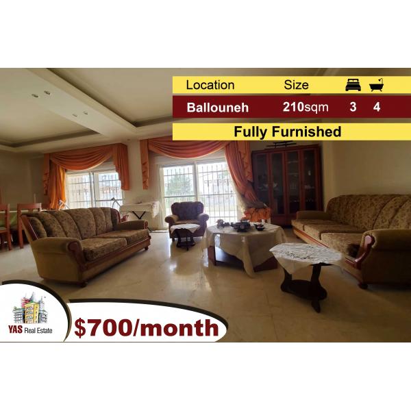 Ballouneh 210m2 + 200m2 Terrace | Rent | Luxury | Furnished | View |