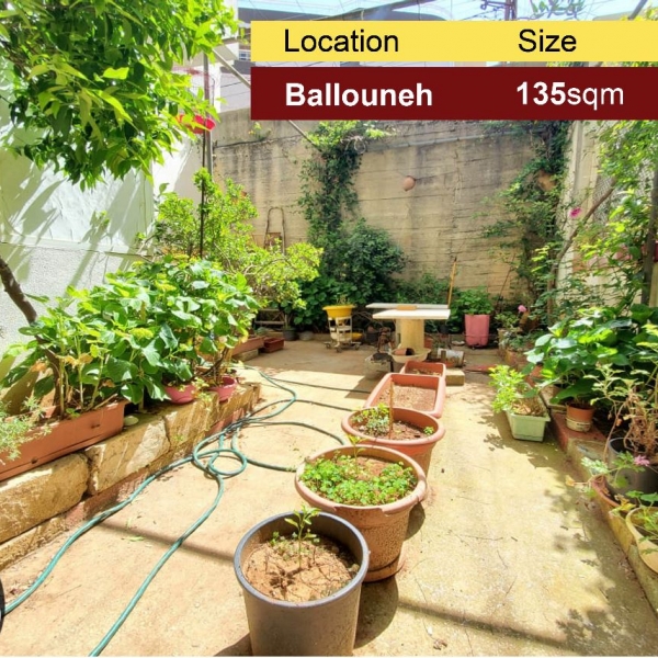 Ballouneh 135m2 + 75m2 Terrace | Well Maintained | Open View | Catch |