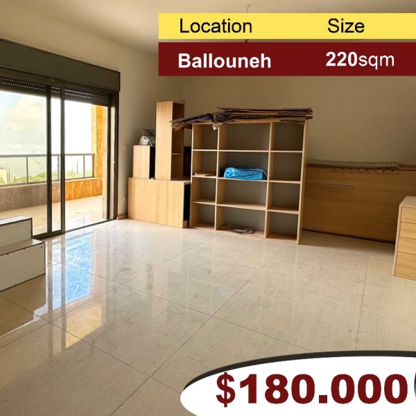 Ballouneh 220m2 | 80m2 Terrace | Luxurious | View | Catch |