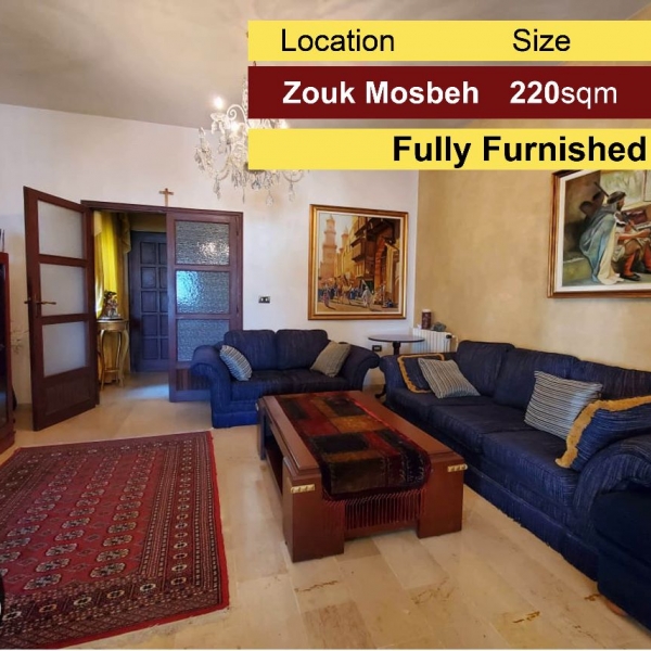 Zouk Mosbeh 220m2 | Fully Furnished | Rarely Used | Luxurious | View |