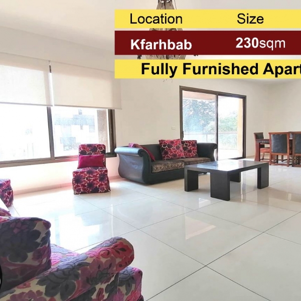 Kfarhbab 230m2 | Furnished | Luxury | Rent | Impressive View |