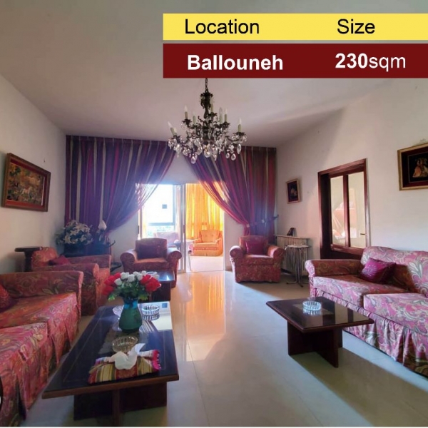 Ballouneh 230m2 | Mint Condition | Open View | Luxurious |