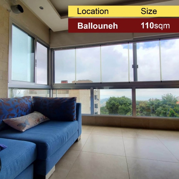 Ballouneh 110m2 | Perfect Condition | Calm Area | Killer View | Catch