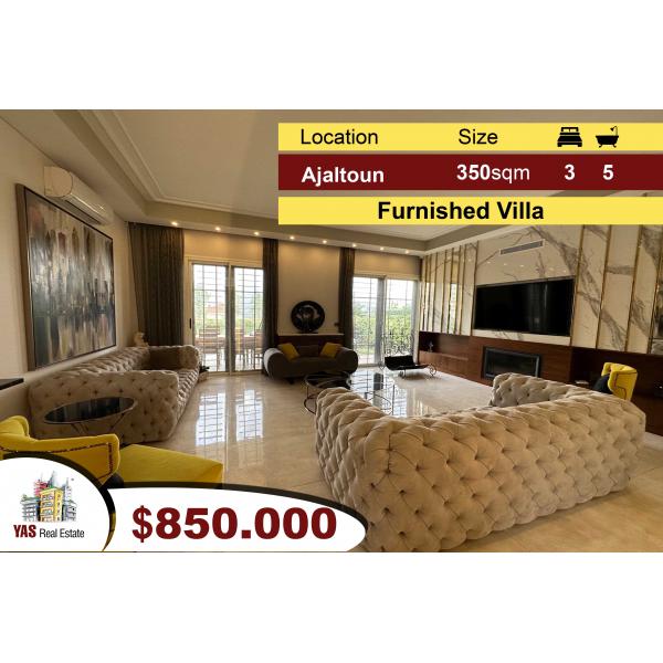 Ajaltoun 350m2 Villa | 150m2 Garden | Furnished | Designer's Signature