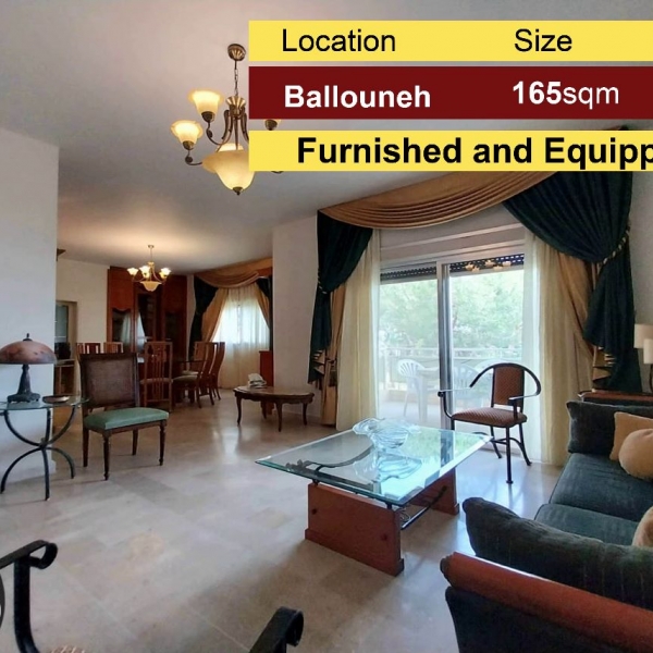 Ballouneh 165m2 | Furnished Apartment | Luxury | Panoramic View | Rent