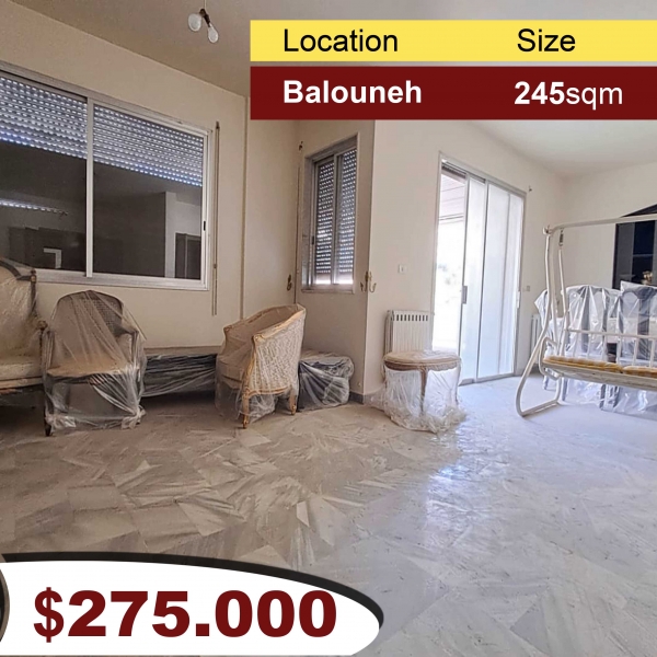 Ballouneh 245m2 | Super Prime Location | Well Maintained | Open View |