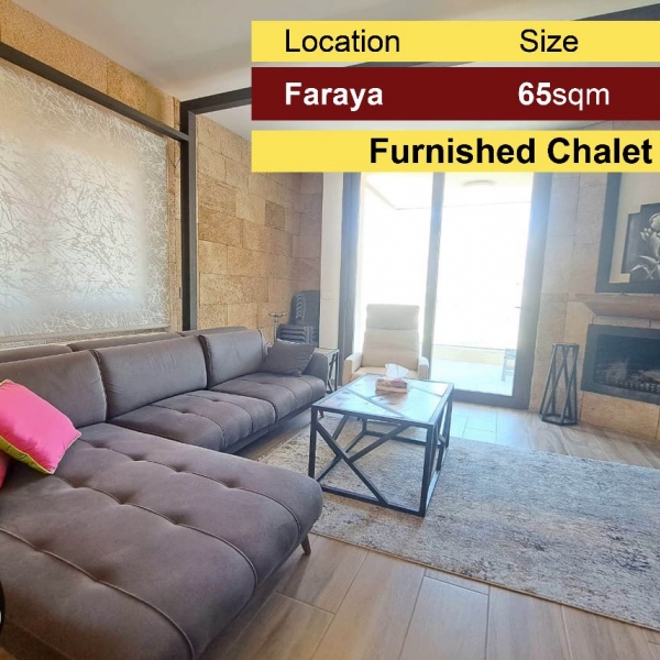 Faraya 65m2 | Cozy Chalet | Furnished | Rarely Used | Mountain View |