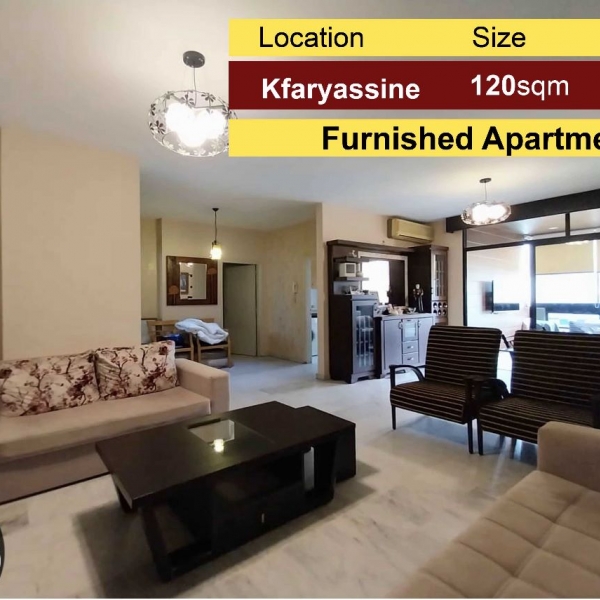 Kfaryassine 120m2 | Fully Furnished | Excellent Location | Open View |