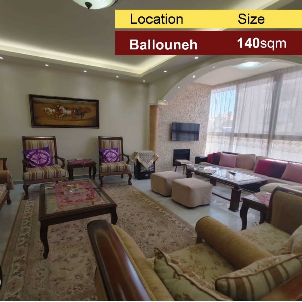 Ballouneh 140m2 | Mint Condition | Modern Apartment | Mountain View |