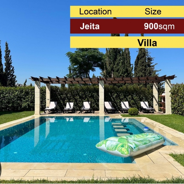 Jeita 900M2 Villa | 800M2 Gardens | Signature | Pool | Panoramic View