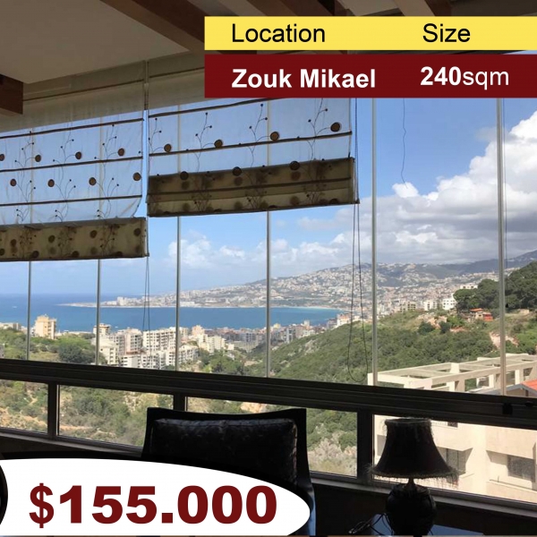 Zouk Mikael 240m2 | Well Maintained | Quiet Area | Open View |