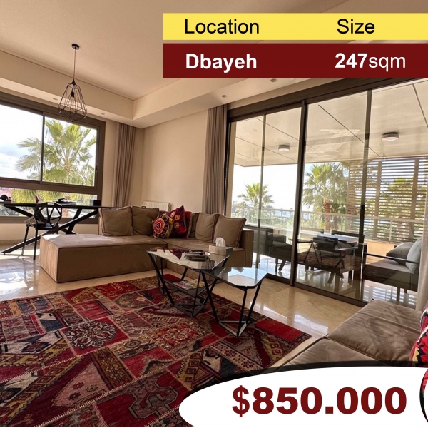 Dbayeh | Waterfront | 247m2 | Upgraded | Panoramic View |