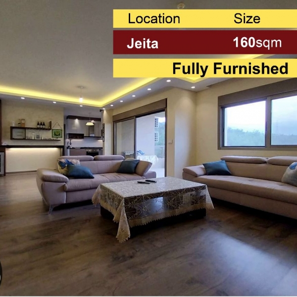 Jeita 160m2 | Fully Furnished | High-End | Panoramic View |