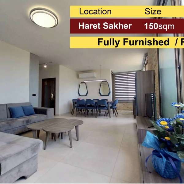 Haret Sakher 150m2 | Excellent Condition | Furnished | Rent | View |