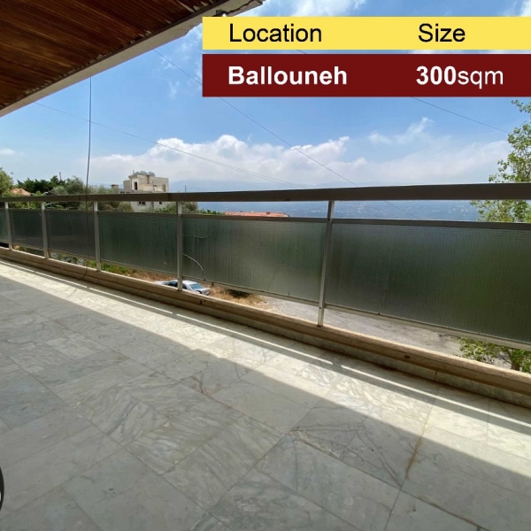 Ballouneh 300m2 | Well Maintained | Prime Location | Open View |