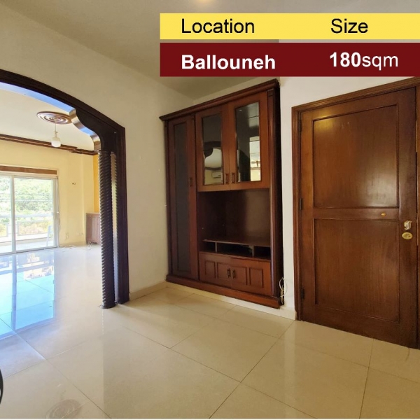 Ballouneh 180m2 | Well Maintained | Prime Location | Perfect Catch |
