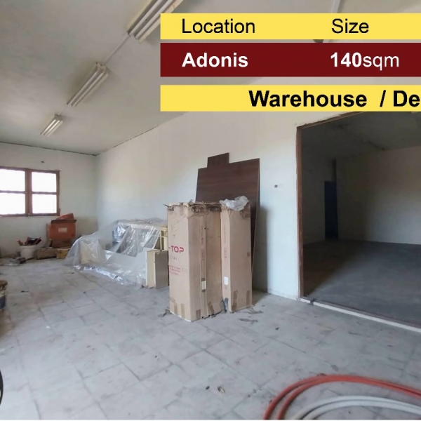 Adonis 140m2 | Warehouse | Well Maintained | Rent | Ideal Location |