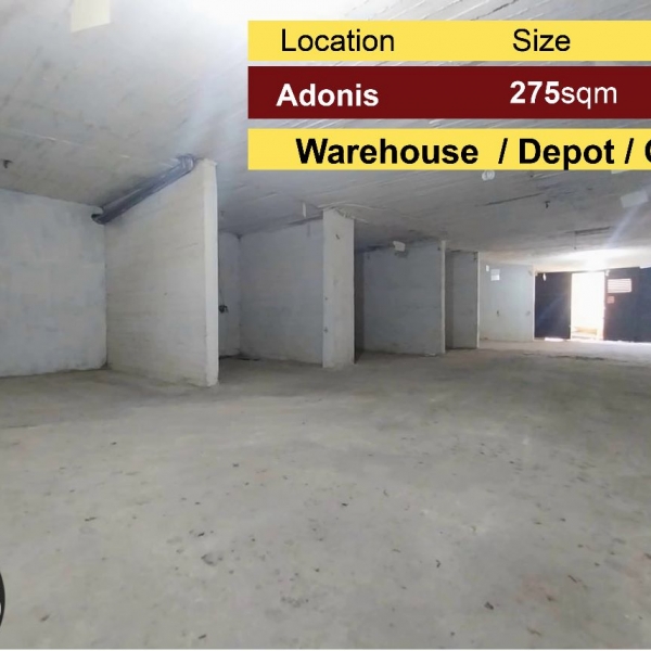 Adonis 275m2 | Warehouse / Depot / Garage | Well Maintained | Rent |