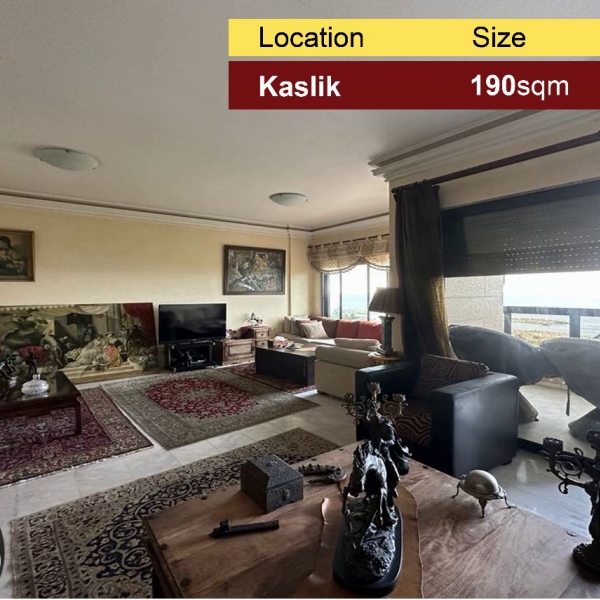 Kaslik 190m2 | Luxury Apartment | Ideal Location | Sea View |