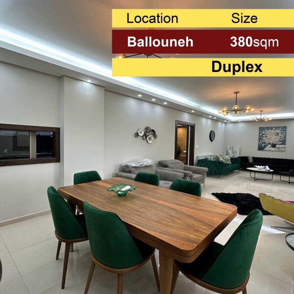 Ballouneh 380m2 | Duplex | Panoramic View | High-End | Catch |