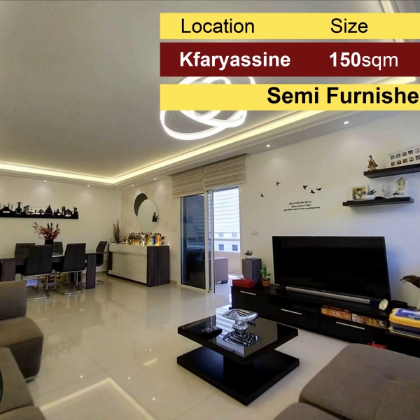 Kfaryassine 150m2 | Open View | Luxury | Semi Furnished |