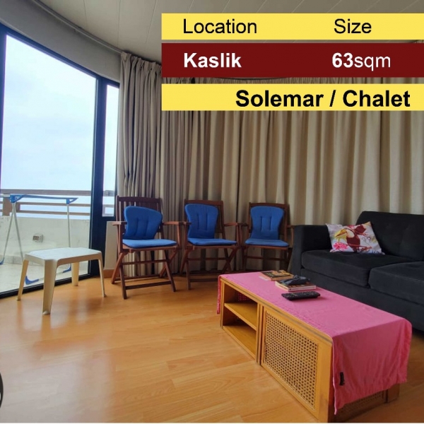 Kaslik / Solemar 63m2 | Modern Chalet | Mint Condition | View |