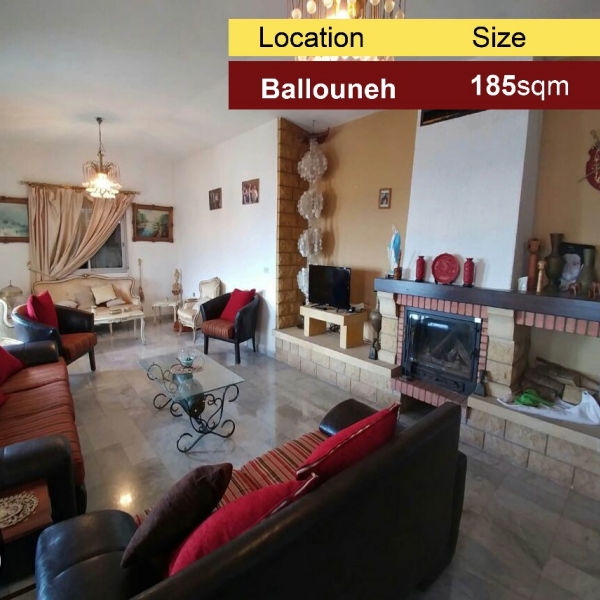 Ballouneh 185m2 | Prime Location | Furnished | Panoramic View |