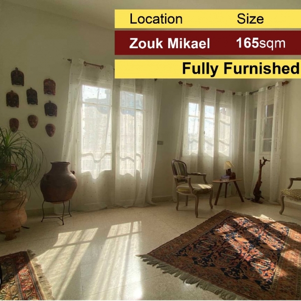 Zouk Mikael 165m2 | Fully Furnished | Renovated | View | Catch |