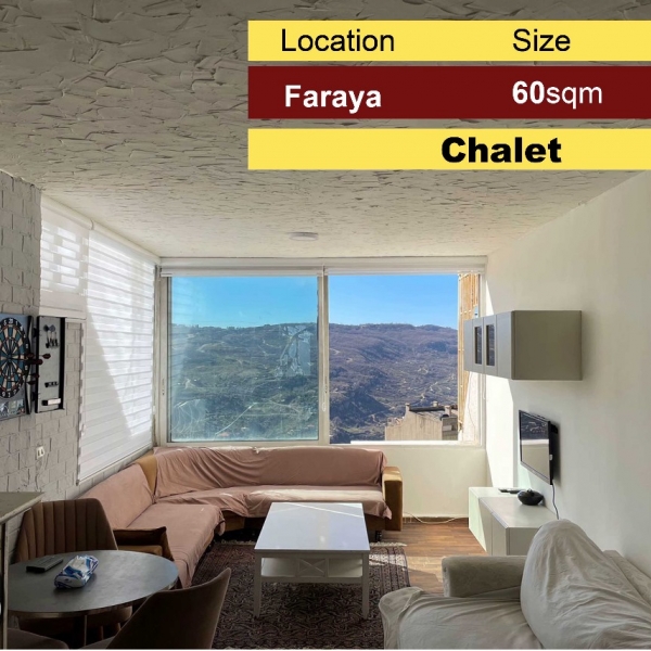 Faraya 60m2 | Cozy Chalet | Mint Condition | Excellent View | Catch |
