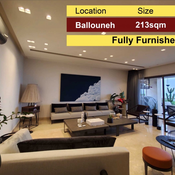 Ballouneh 213m2 | High-End | New Building | Fully Furnished |