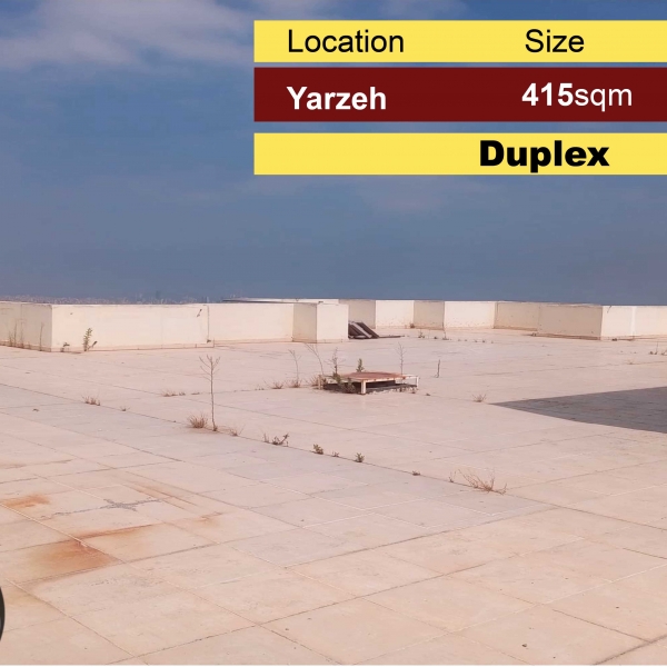 Yarzeh 415m2 + 400m2 Terrace | Duplex | Ideal Location | Sea View |