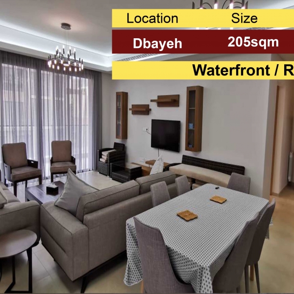 Dbayeh 205m2 | Waterfront | Rent | Mint Condition | Sea View | Furnished |