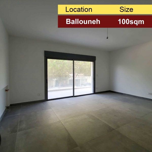 Ballouneh 100m2 | New Flat | Modern | Open View |