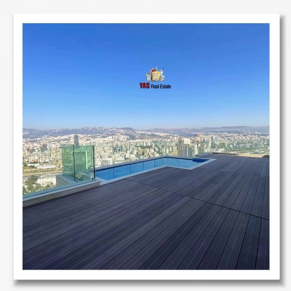 Achrafieh 200m2 + 100m2 terrace | Penthouse | Swimming Pool | Furnishe