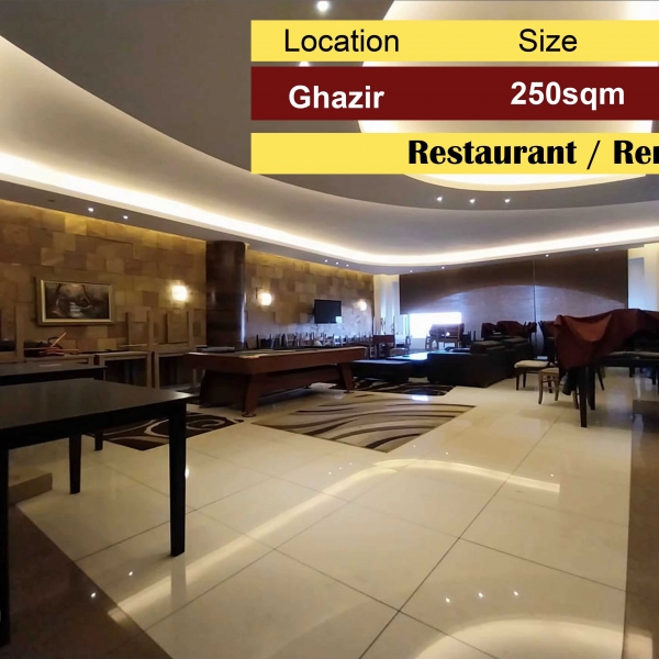 Ghazir 250m2 | Restaurant | Rent | Great Investment |