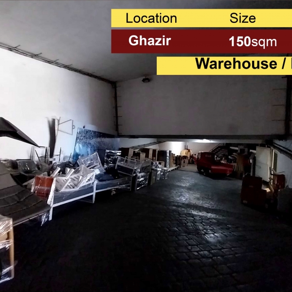 Ghazir 450m2 | warehouse | Highway | For Rent | Good Condition |