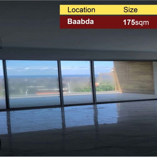 Baabda 175m2 | Excellent New Apartment | Prime Area | Killer View |