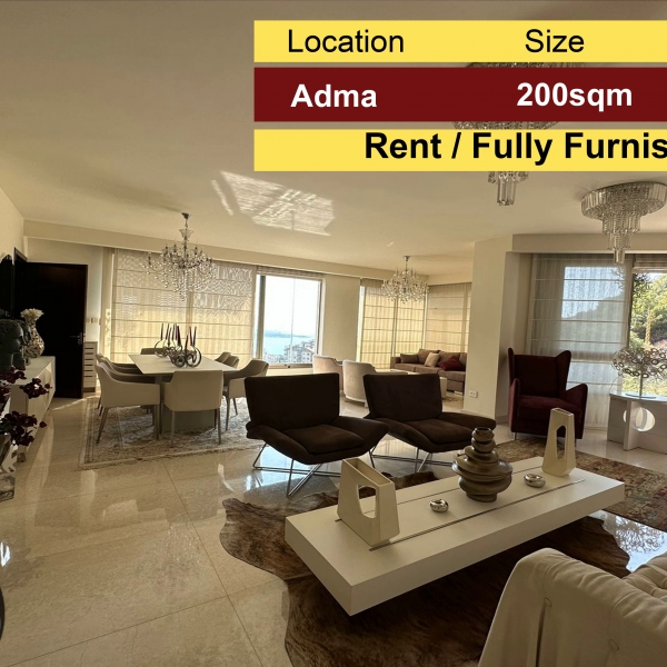 Adma 200m2 | Rent | Luxury | Fully Furnished |