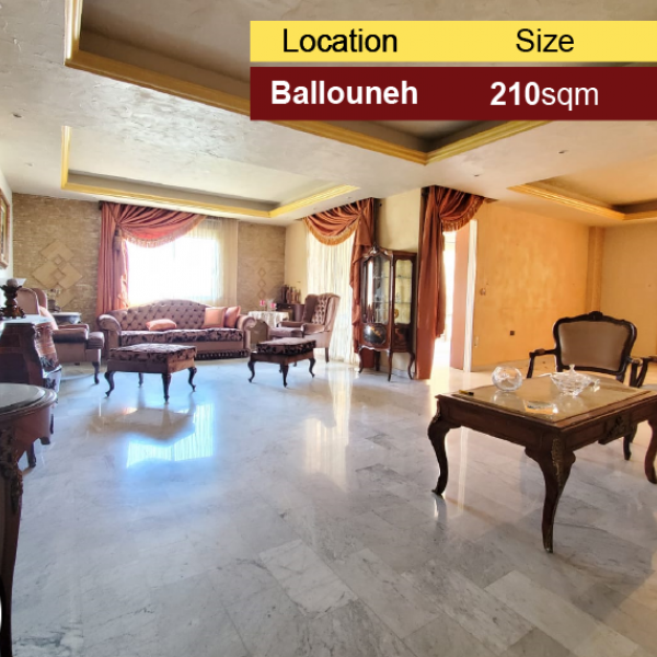 Ballouneh 210m2 |Apartment For Sale | Luxury | Mountain View |