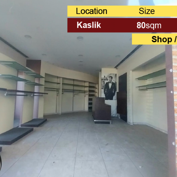 Kaslik 80m2 | Shop for rent | Luxury | Prime Location |