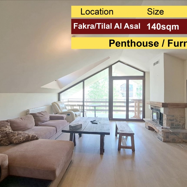 Faraya/Tilal Al Asal 140m2 | Penthouse | Mountain View | Modern | Furnished |