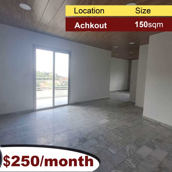 Achkout 150m2 | Fully Renewed | Mint Condition | View | Rent |