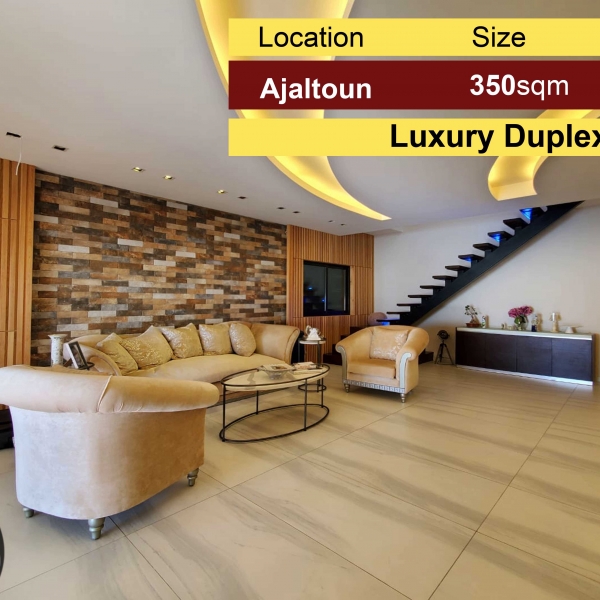 Ajaltoun 350m2 | Luxury Duplex | High-End | Panoramic Sea View |