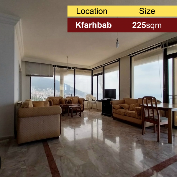 Kfarhbab 225m2 | Excellent Condition | Mountain to Sea View | Luxury |