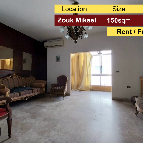 Zouk Mikael / Sarba 150m2 | High End | Mountain View | Furnished |
