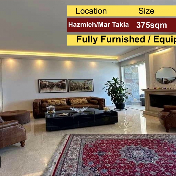 Hazmiyeh / Mar Takla 375m2 | Luxury | Fully Furnished/Equipped |